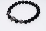 Stone Bracelet With Double Dorje Ball : (Onyx)-ZOCALO.JAPAN