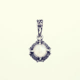 Islamic Round Pendant : S (Rainbow Moonstone)-ZOCALO.JAPAN
