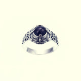 Islamic Round Ring : S (Black Star)-ZOCALO.JAPAN