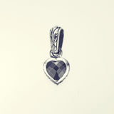 Jeweled Ivy Heart Pendant : L (Black CZ)-ZOCALO.JAPAN
