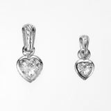 Jeweled Ivy Heart Pendant : L (White CZ)-ZOCALO.JAPAN