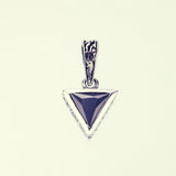 Jeweled Ivy Triangle Pendant : (Black CZ)-ZOCALO.JAPAN