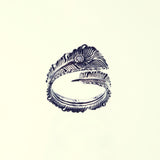 Phoenix Tail Feather Ring : White CZ-ZOCALO.JAPAN