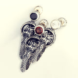 Ouroboros Dragon Stud : (White CZ)-ZOCALO.JAPAN