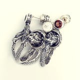 Ouroboros Dragon Stud : (Garnet)-ZOCALO.JAPAN