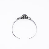 Fleur de lis Bangle : Black CZ-ZOCALO.JAPAN