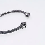 Tibetan Smile Skull Twist Bangle (L)-ZOCALO.JAPAN