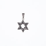 Jewish Star Charm : (Black CZ)-ZOCALO.JAPAN