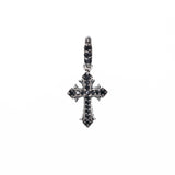 Lily Cross Charm : (Black CZ)-ZOCALO.JAPAN