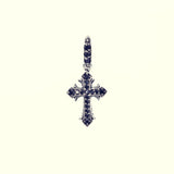 Lily Cross Charm : (Black CZ)-ZOCALO.JAPAN
