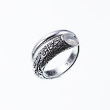 Ivy Spiral Ring Oval : Rainbow Moonstone-ZOCALO.JAPAN
