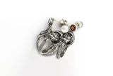 Ouroboros Dragon Stud : (White CZ)-ZOCALO.JAPAN
