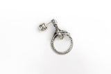 Ouroboros Dragon Stud : (White CZ)-ZOCALO.JAPAN
