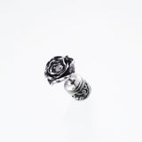 Elegant Rose Ear Stud : (White Diamond)-ZOCALO.JAPAN