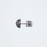 Islamic Round Stud : (Rainbow Moonstone)-ZOCALO.JAPAN