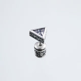 Jeweled Ivy Triangle Stud : White CZ-ZOCALO.JAPAN