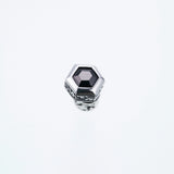 Jeweled Ivy Hexagon Stud : (Black CZ)-ZOCALO.JAPAN