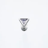 Jeweled Ivy Triangle Stud : White CZ-ZOCALO.JAPAN