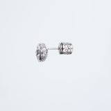 Jeweled Ivy Heart Stud : M (White CZ)-ZOCALO.JAPAN