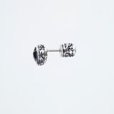 Jeweled Ivy Heart Stud : M (Black CZ)-ZOCALO.JAPAN