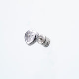 Jeweled Ivy Heart Stud : M (White CZ)-ZOCALO.JAPAN